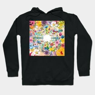 Kaleidoscopic spring flowers bouquet Hoodie